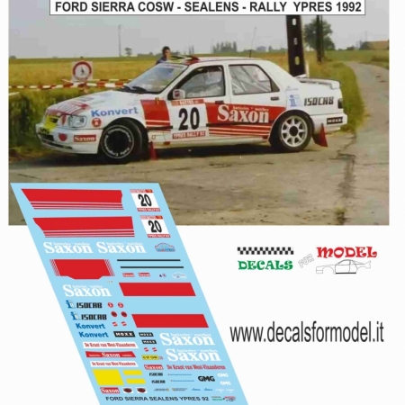 DECAL FORD SIERRA COSW - SAELENS - RALLY YPRES 1992