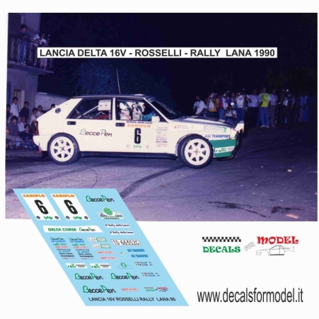 DECAL LANCIA 16V - ROSSELLI - RALLY LANA 1990