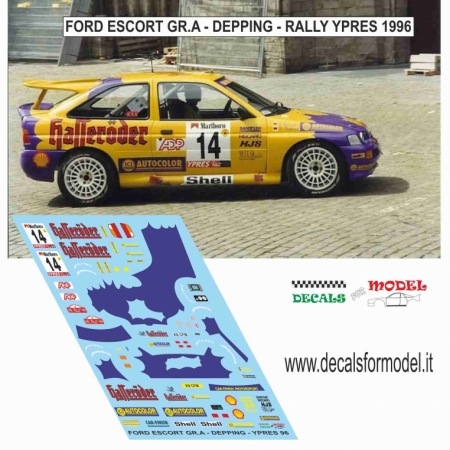 DECAL FORD ESCORT COSW - DEPPING - RALLY YPRES 1996