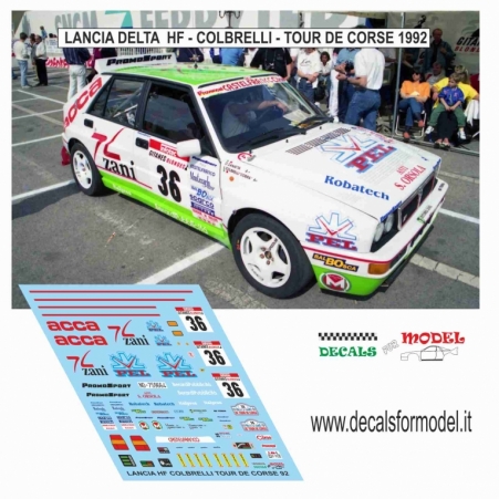 DECAL LANCIA DELTA HF - COLBRELLI - TOUR DE CORSE 1992