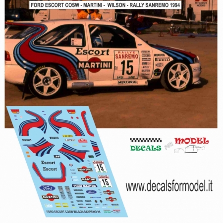 DECAL FORD ESCORT COSW - WILSON - RALLY SANREMO 1994