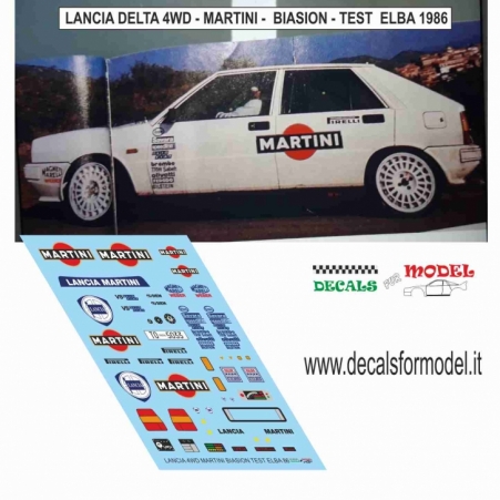 DECAL LANCIA DELTA 4WD - BIASION - TEST ELBA 1986