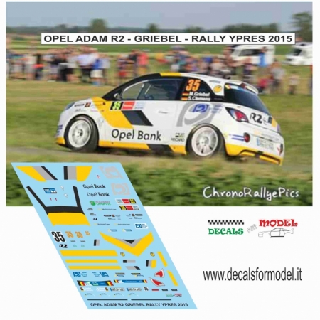 DECAL OPEL ADAM R2 - GRIEBEL - RALLY YPRES 2015