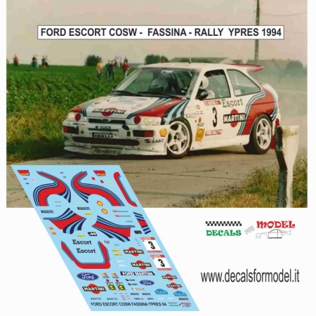 DECAL FORD ESCORT COSW - FASSINA - RALLY YPRES 1994