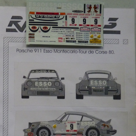 RK64 DECAL PORSCHE 911 ESSO RALLY MONTECARLO TOUR DE CORSE 1980