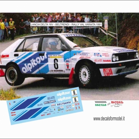 DECAL LANCIA DELTA 16V - BELTRANDI - VAL VARAITA 1991