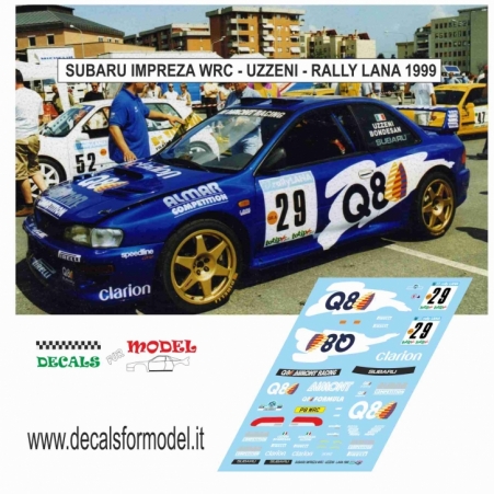 DECAL SUBARU IMP WRC - UZZENI - RALLY LANA 1999
