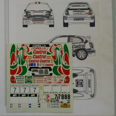 RK178 TOYOTA COROLLA WRC - AURIOL - RALLY 1000 LAGHI - RALLY SANREMO - RALLY AUSTRALIA 1997