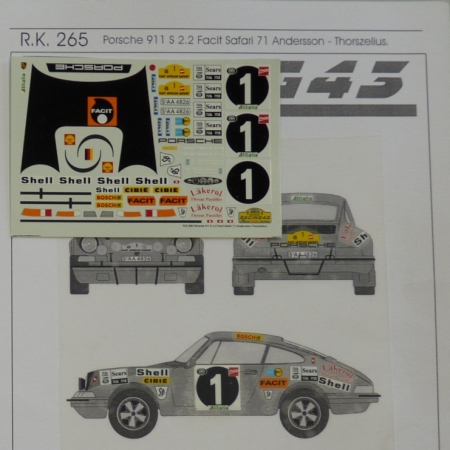 RK265 PORSCHE 911 S 2.2 - FACIT - ANDERSSON - SAFARI RALLY 1971