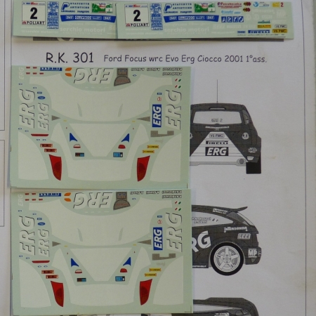 RK301 FORD FOCUS WRC EVO - ERG - ANDREUCCI - RALLY CIOCCO 2001