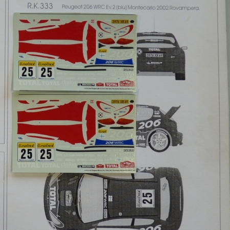 RK333 PEUEGEOT 206 WRC - ROVANPERA - RALLY MONTECARLO 2002