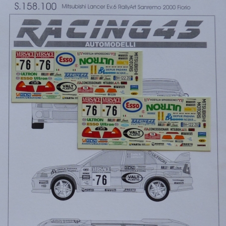 S158 MITSUBISHI LANCER EVO 6 - FIORIO - RALLY SANREMO 2000