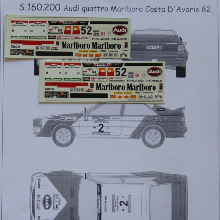 S160 AUDI QUATTRO MARLBORO - RALLY COSTA D AVORIO 1982