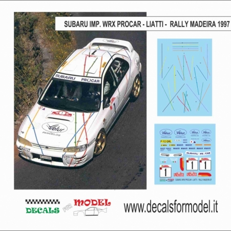 DECAL SUBARU IMP WRX - LIATTI - RALLY MADEIRA 1997