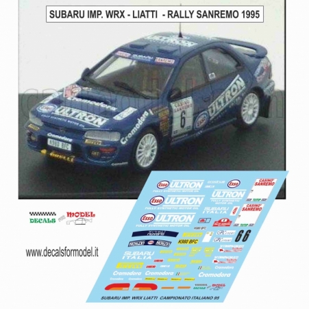 DECAL SUBARU IMP WRX - LIATTI - RALLY SANREMO 1995