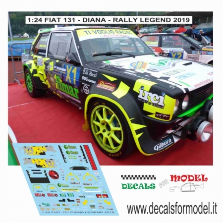 DECAL 1:24 FIAT 131 ABARTH - DIANA - RALLY LEGEND 2019