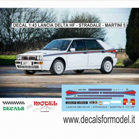 DECAL 1:43 LANCIA DELTA HF - MARTINI 5 - STRADALE