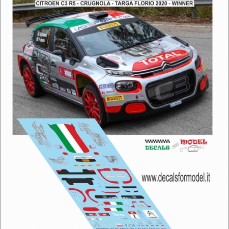 DECAL CITROEN C3 R5 - CRUGNOLA - RALLY TARGA FLORIO 2020