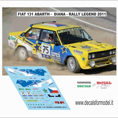 DECAL FIAT 131 ABARTH - DIANA - RALLY LEGEND 2011
