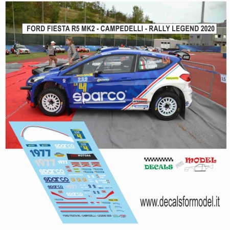 DECAL FORD FIESTA R5 MK2 - CAMPEDELLI - RALLY LEGEND 2020