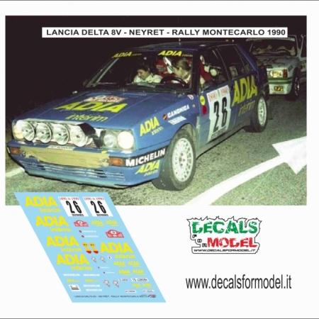 DECAL LANCIA DELTA 8V - NEYRET - RALLY MONTECARLO 1990