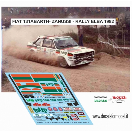 DECAL FIAT 131 ABARTH - ZANUSSI - RALLY ELBA 1982