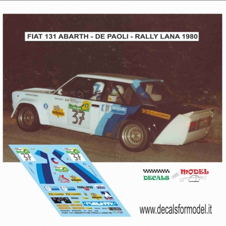 DECAL FIAT 131 ABARTH - DE PAOLI - RALLY LANA 1980