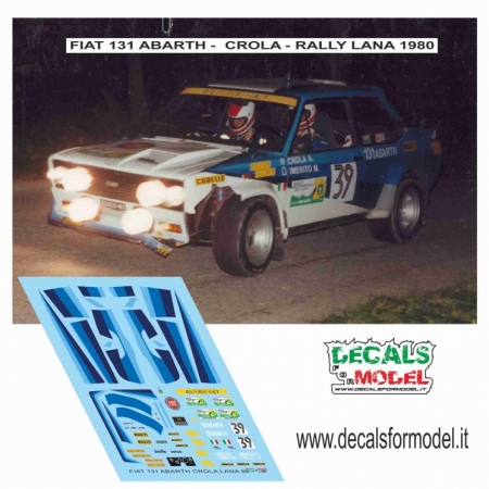 DECAL FIAT 131 ABARTH - CROLA - RALLY LANA 1980