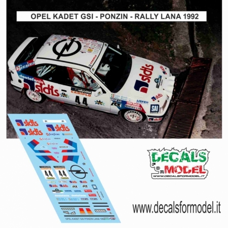 DECAL OPEL KADET GSI - PONZIN - RALLY LANA 1992