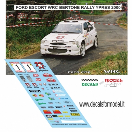 DECAL FORD ESCORT WRC - BERTONE - RALLY YPRES 2000