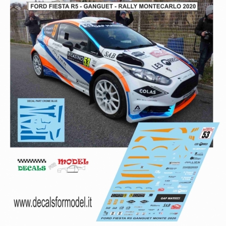 DECAL FORD FIESTA R5 - GANGUET - RALLY MONTECARLO 2020