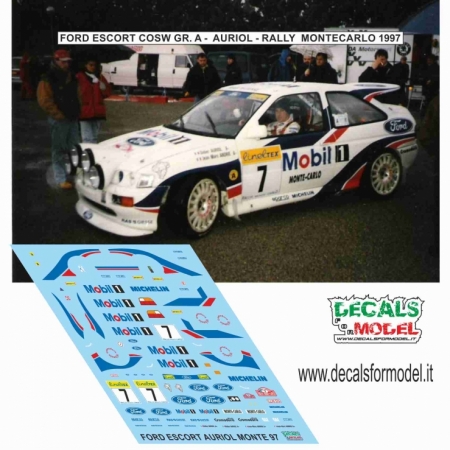 DECAL FORD ESCORT COSW - AURIOL - RALLY MONTECARLO 1997
