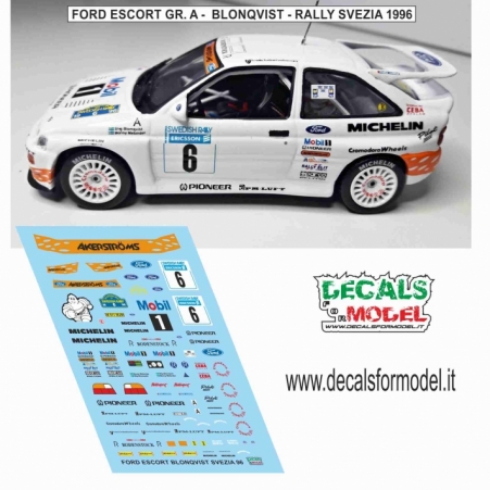 DECAL FORD ESCORT COSW - BLOMQVIST - RALLY SVEZIA 1996