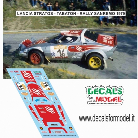 DECAL LANCIA STRATOS - TABATON - RALLY SANREMO 1979