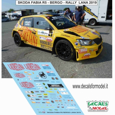 DECAL SKODA FABIA R5 - BERGO - RALLY LANA 2019