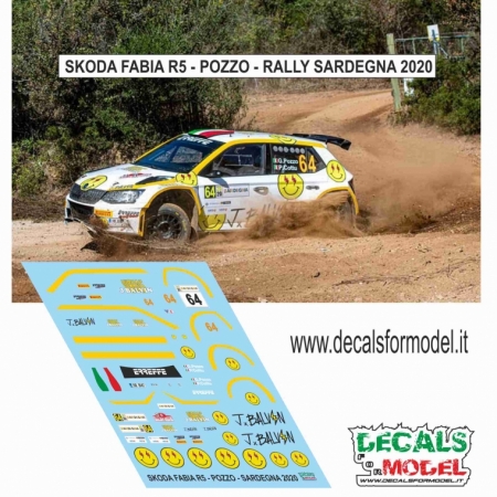 DECALS SKODA FABIA R5 - POZZO - RALLY SARDEGNA 2020