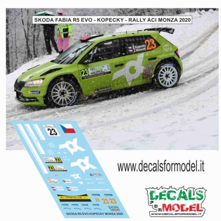 DECAL SKODA FABIA R5 EVO - KOPECKY - RALLY ACI MONZA 2020