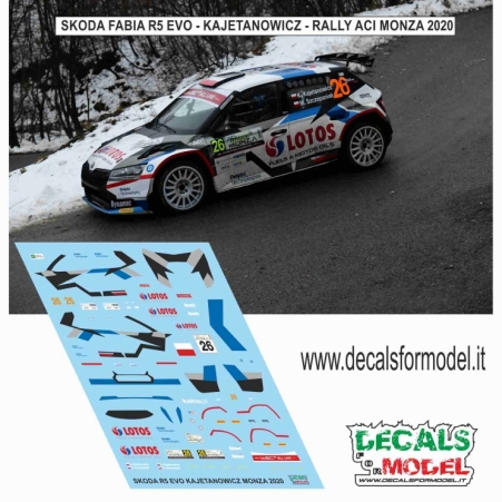 DECAL SKODA FABIA R5 EVO - KAJETANOWICZ - RALLY ACI MONZA 2020