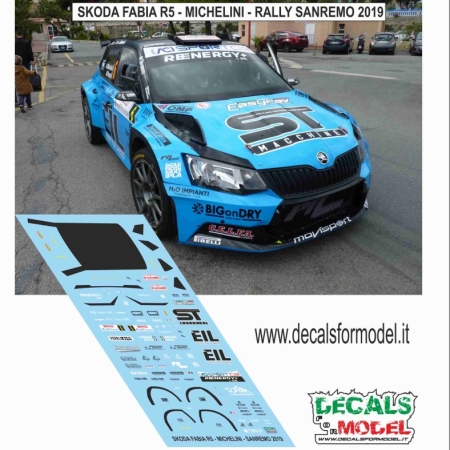 DECAL SKODA FABIA R5 - MICHELINI - RALLY SANREMO 2019