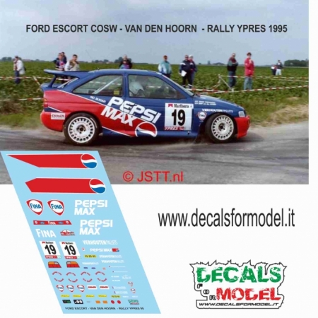 DECAL FORD ESCORT COSW - VAN DEN HOORN - RALLY YPRES 1995