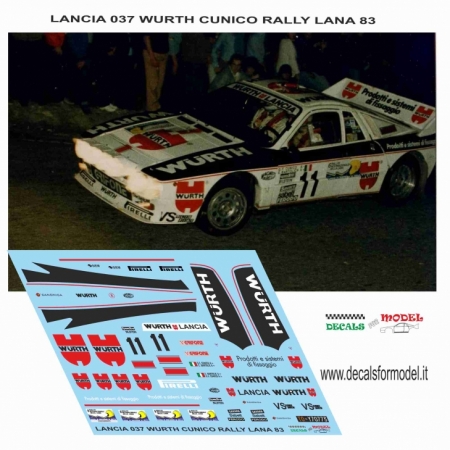 DECAL LANCIA 037 - CUNICO - RALLY LANA 1983