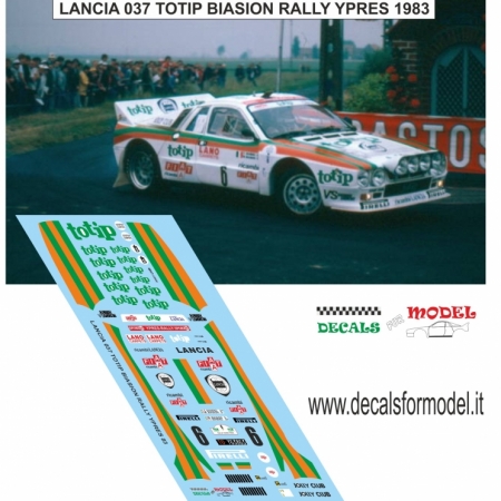 DECAL LANCIA 037 - BIASION - RALLY YPRES 1983