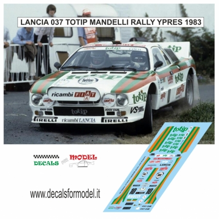 DECAL LANCIA 037 - MANDELLI - RALLY YPRES 1983