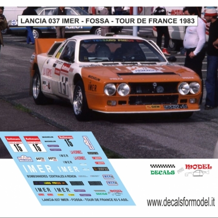 DECAL LANCIA 037 - FOSSA - TOUR DE FRANCE 1983