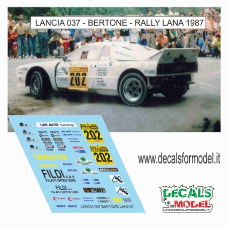 DECAL LANCIA 037 - BERTONE - RALLY LANA 1987