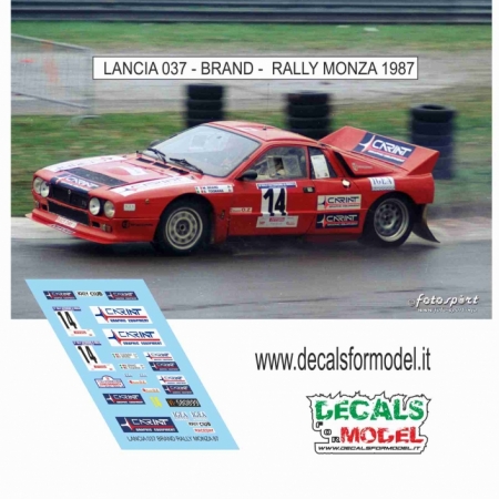 DECAL LANCIA 037- BRAND - RALLY MONZA 1987
