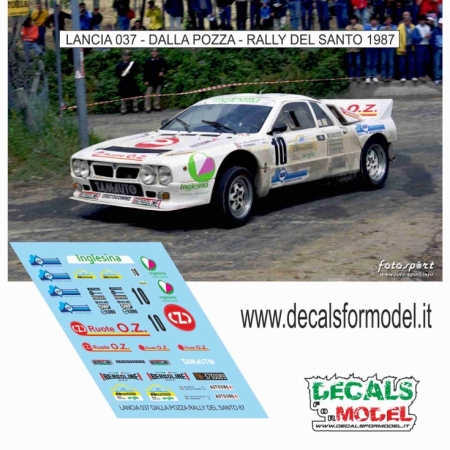 DECAL LANCIA 037 - DALLA POZZA - RALLY DEL SANTO 1987