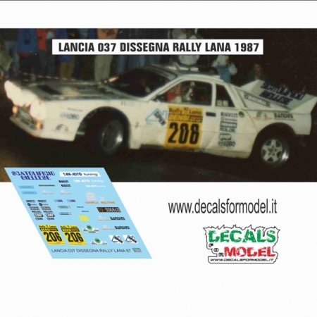 DECAL LANCIA 037 - DISSEGNA - RALLY LANA 1987