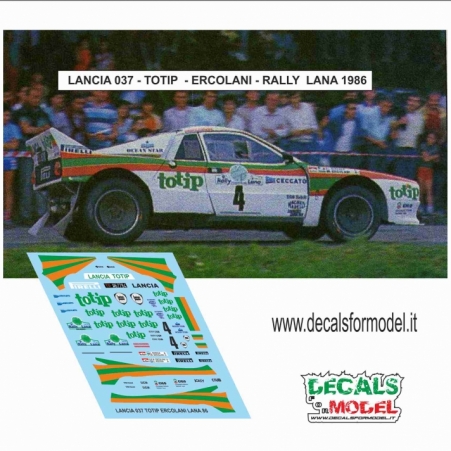 DECAL LANCIA 037 - ERCOLANI - RALLY LANA 1986