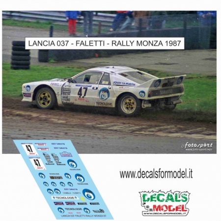 DECAL LANCIA 037 - FALETTI - RALLY MONZA 1987